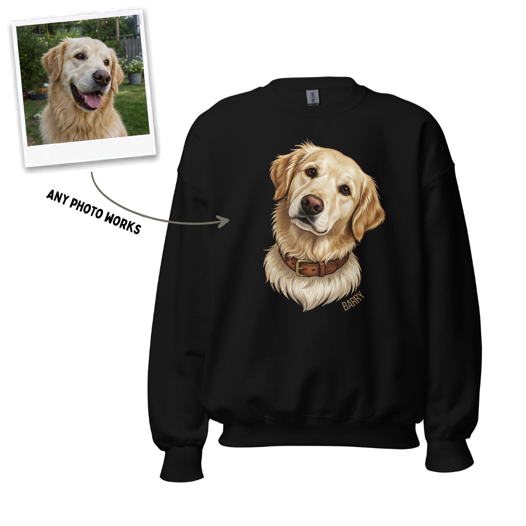 Classic Pet Portrait - Personalized Dog Sweatshirt