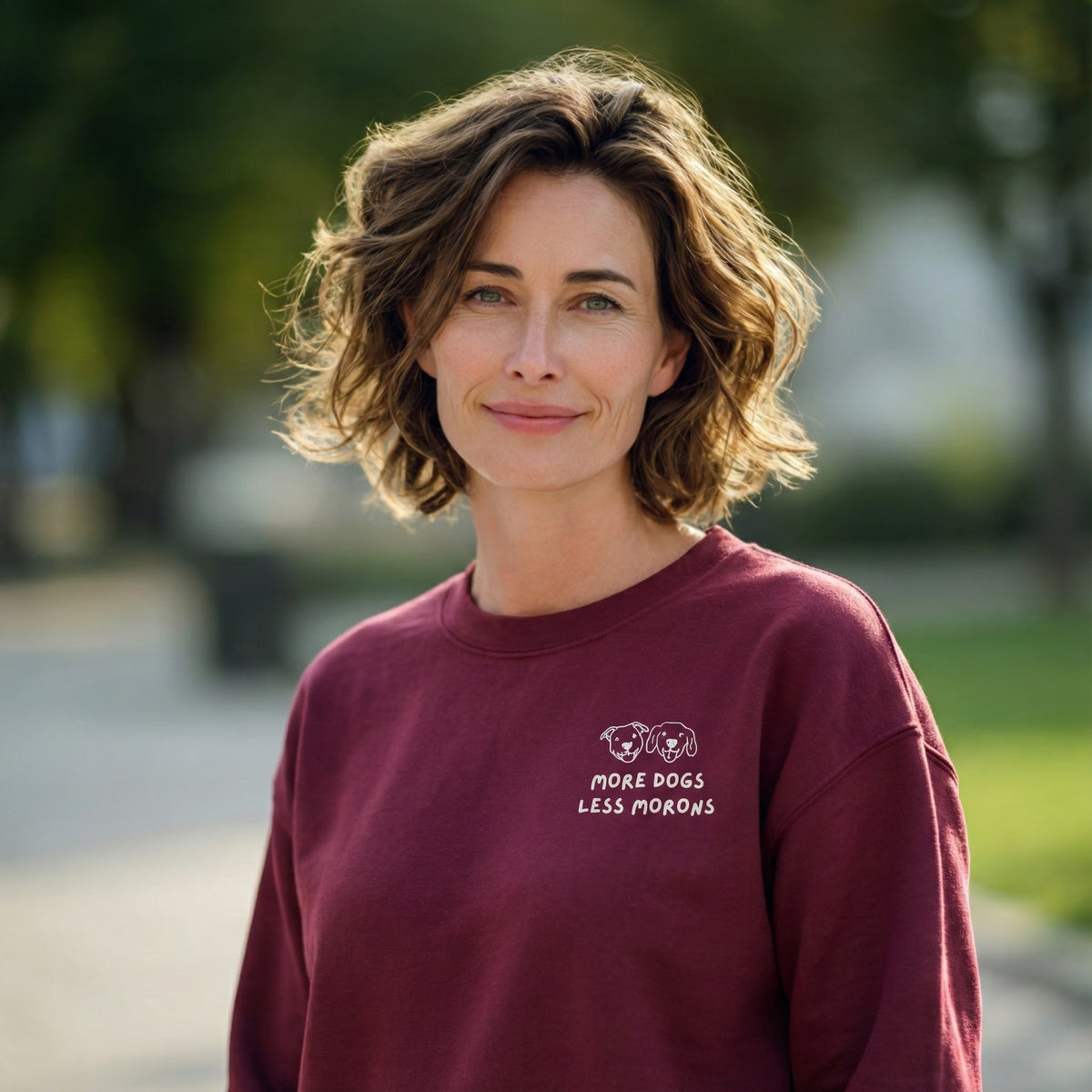 More Dogs Less Morons - Chest Icon Sweater