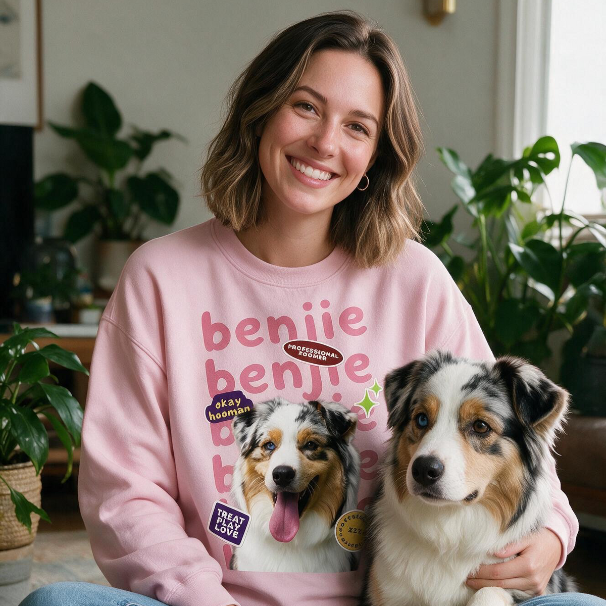 Sticker Bomb Pet Portrait - Personalized Dog Sweatshirt