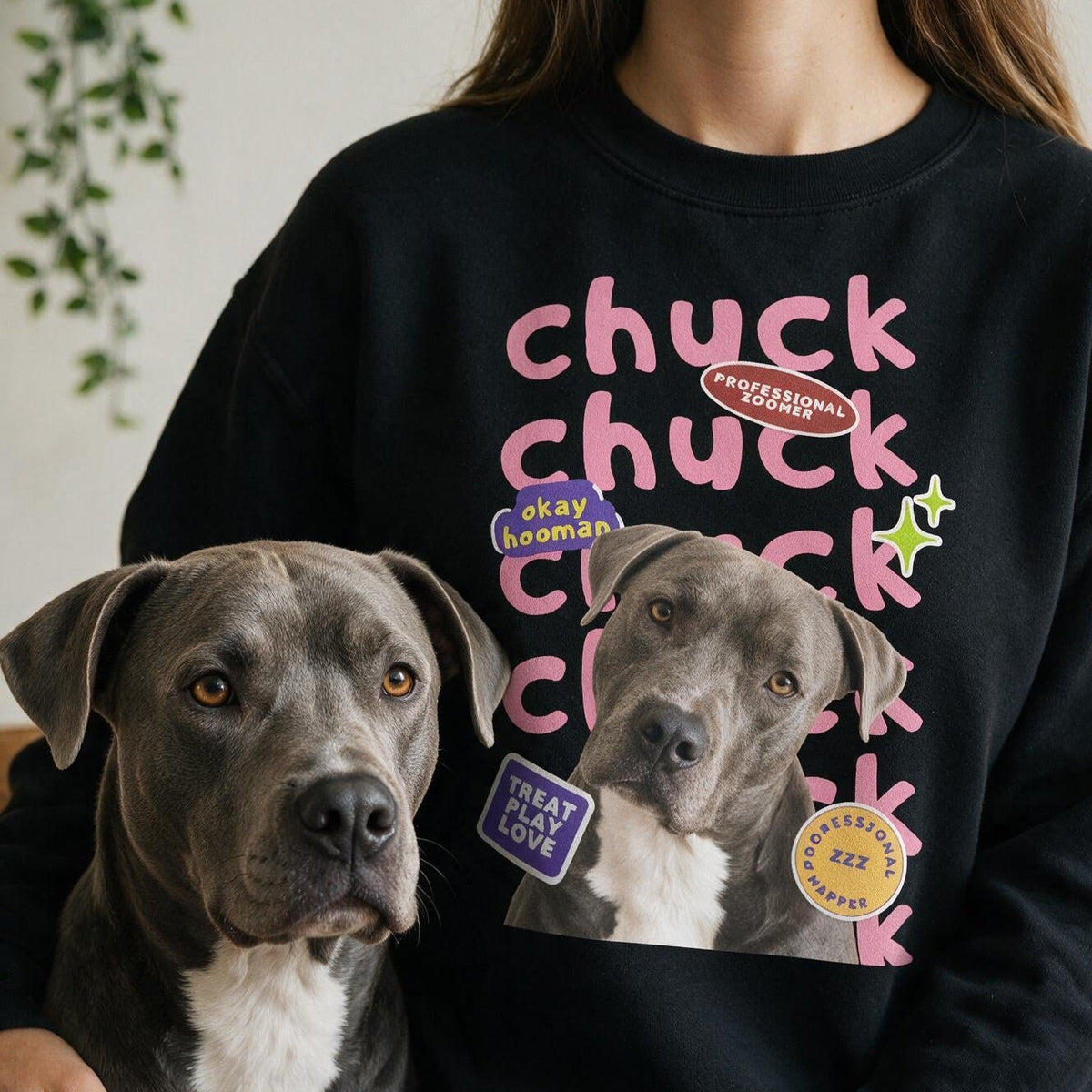 Sticker Bomb Pet Portrait - Personalized Dog Sweatshirt