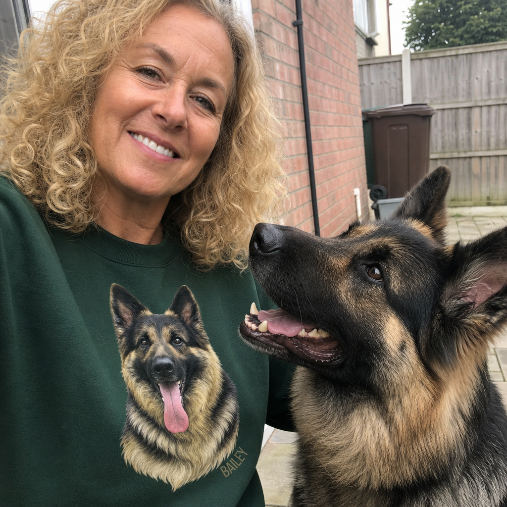 Classic Pet Portrait - Personalized Dog Sweatshirt