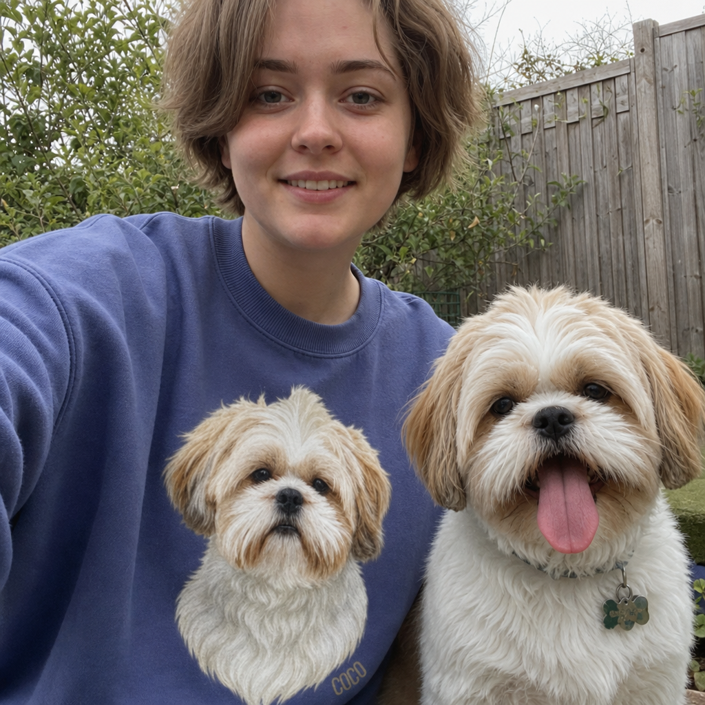 Classic Pet Portrait - Personalized Dog Sweatshirt