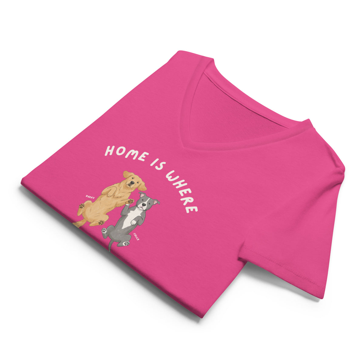 Home Is Where My Dog Is V-neck T-shirt